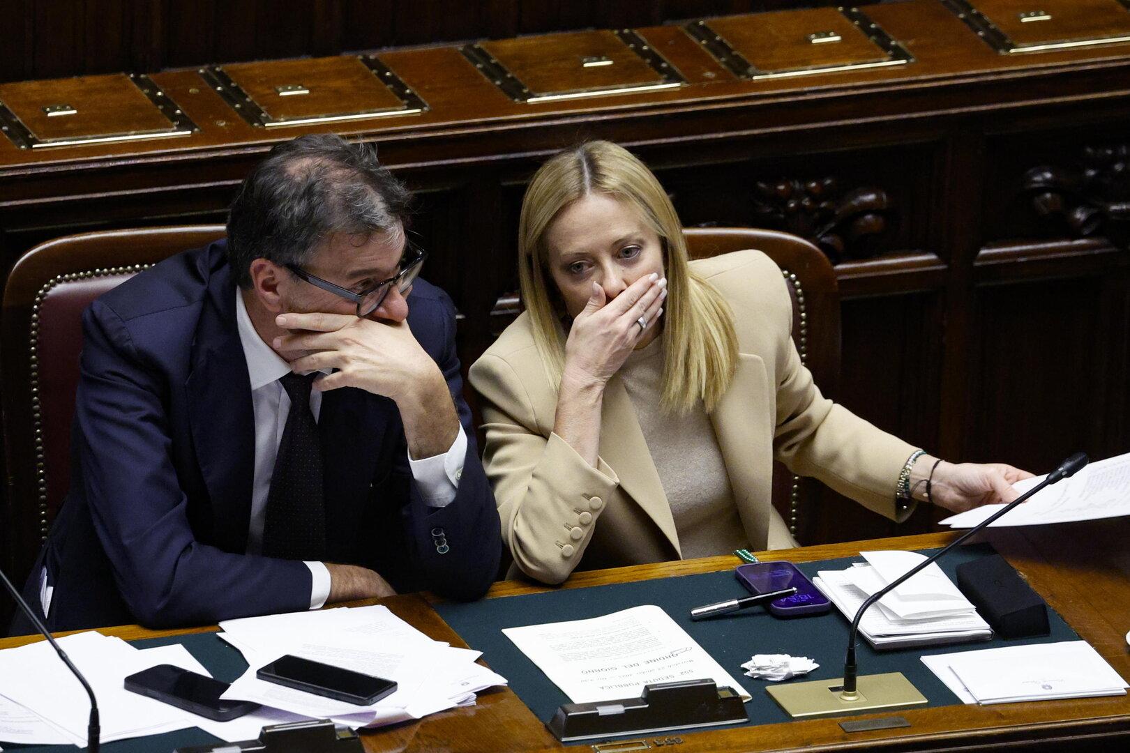 Italy's PM Meloni addresses Senate ahead of European Council