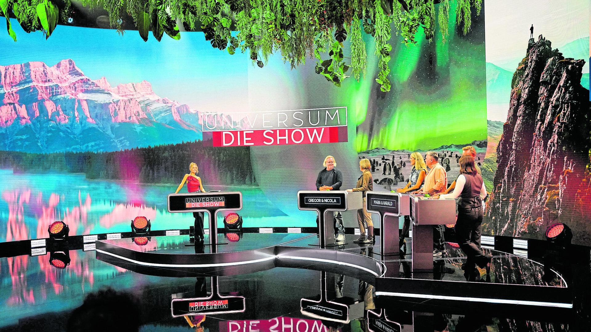 Universum - Die Show Das bildgewaltige Studio von "Universum - Die Show" verwandelt sich in unterschiedliche „Universum“-Erlebnislandschaften