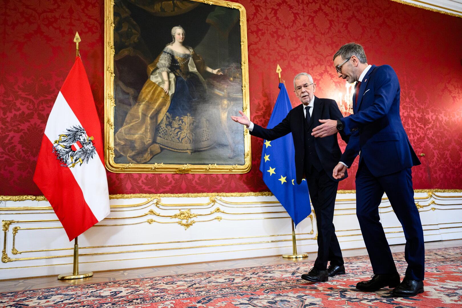 Van der Bellen und Herbert Kickl im Jänner 2025 