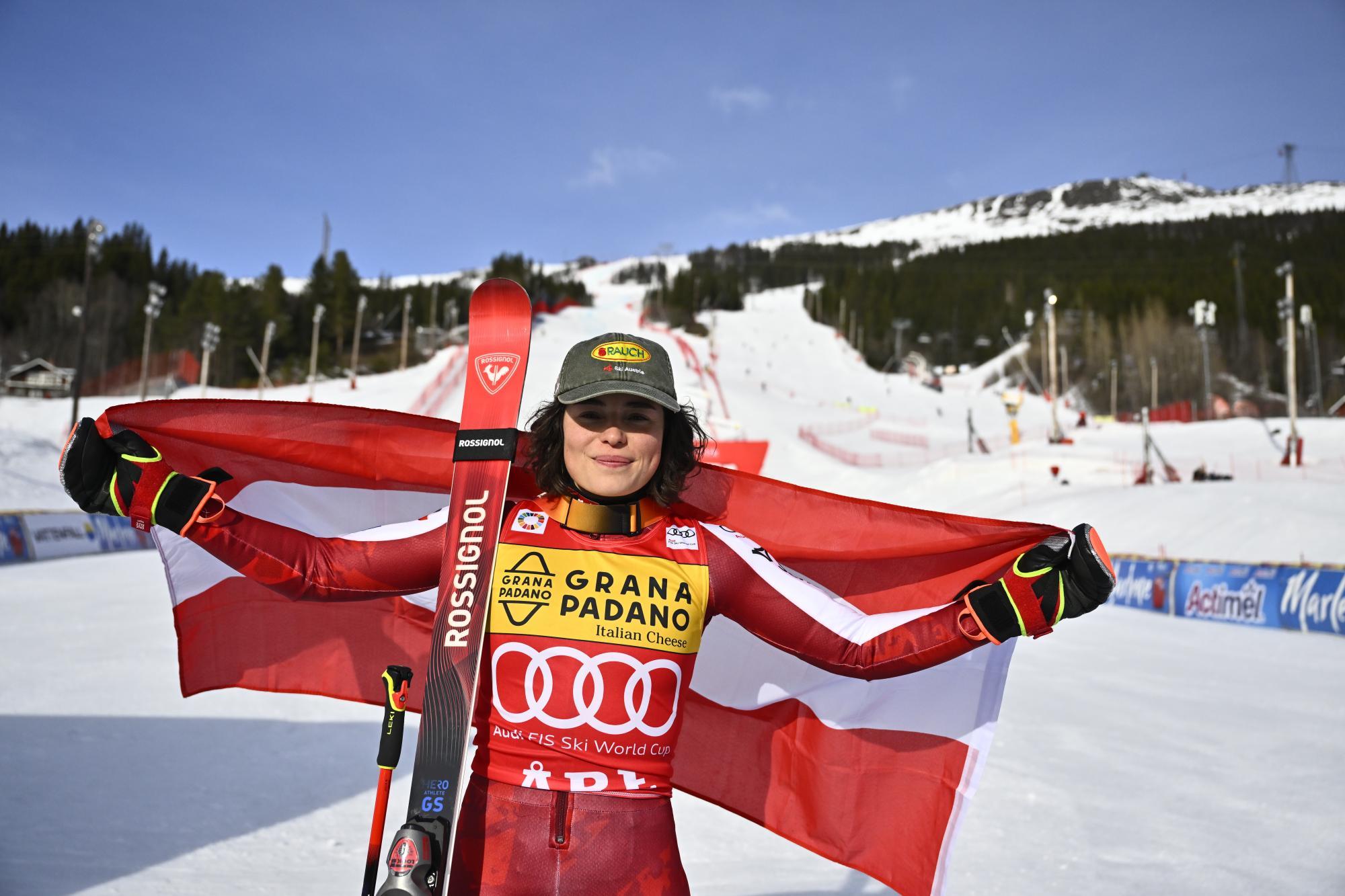 Julia Scheib holte als erste Österreicherin seit 2016 den Riesentorlauf-Weltcup