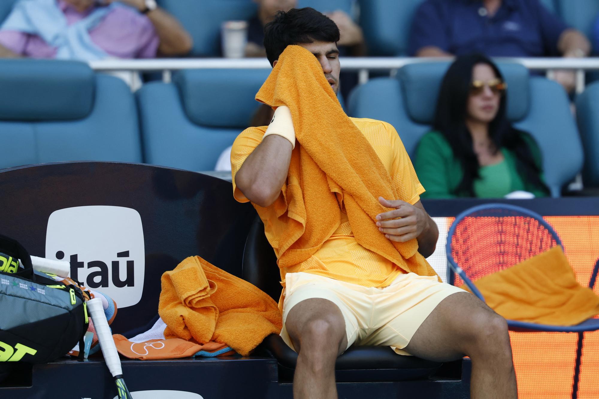 Carlos Alcaraz musste beim Turnier in Miami schon vorzeitig abreisen