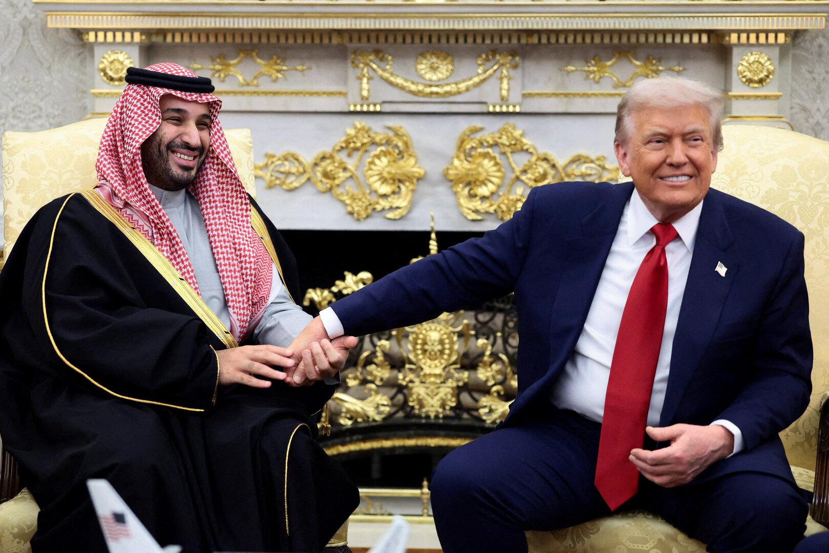 FILE PHOTO: U.S. President Donald Trump meets Saudi Crown Prince Mohammed bin Salman at the White House in Washington
