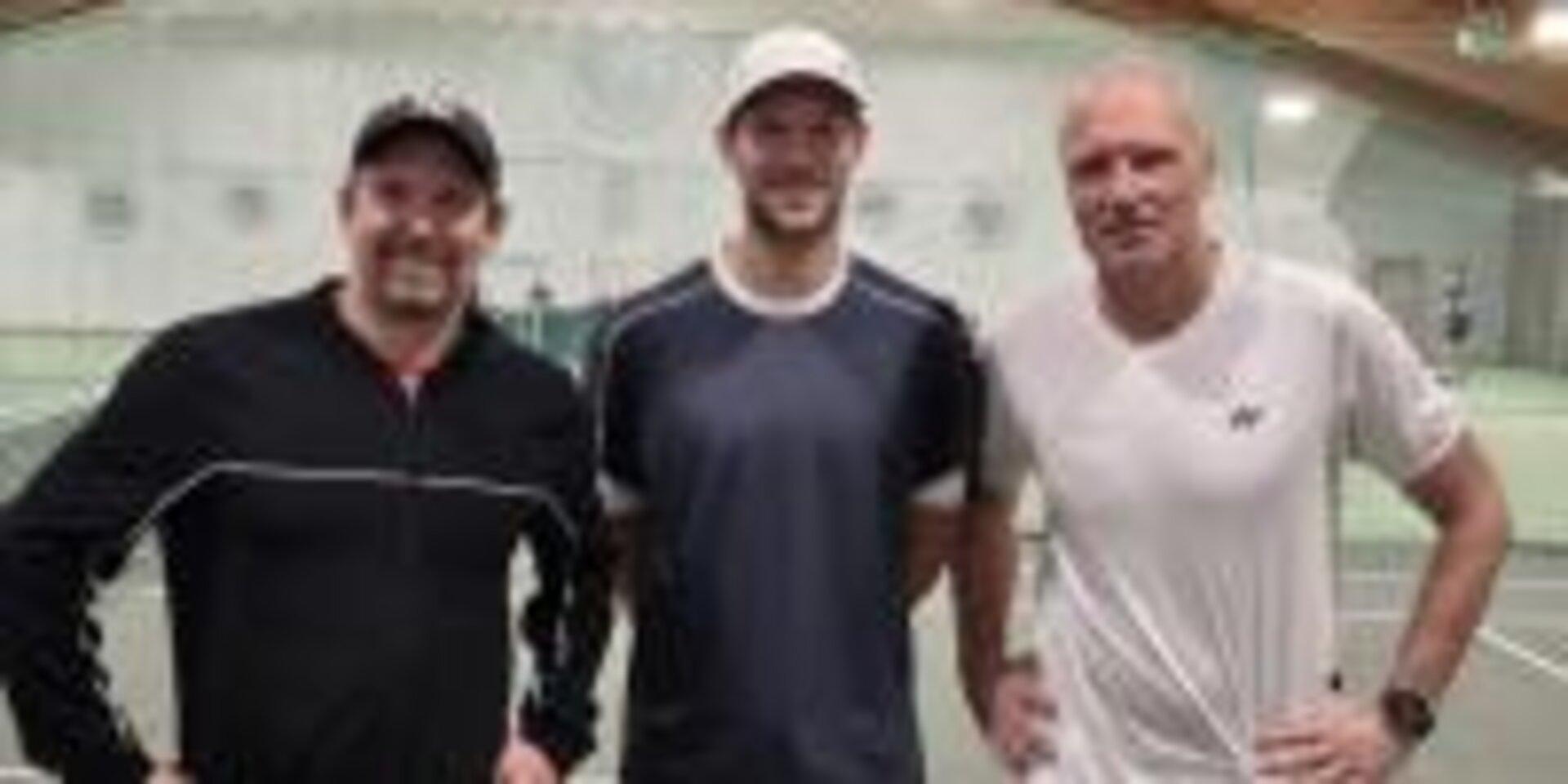 Erfolgsreiches Trio: Trainer Alex Peya, Neil Oberleitner und Trainer-Vater Michael Oberleitner