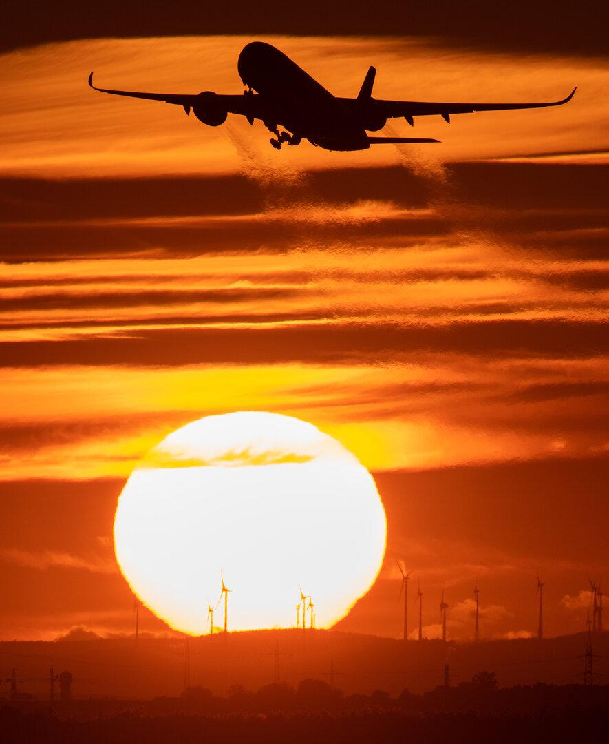 Abendstimmung am Flughafen