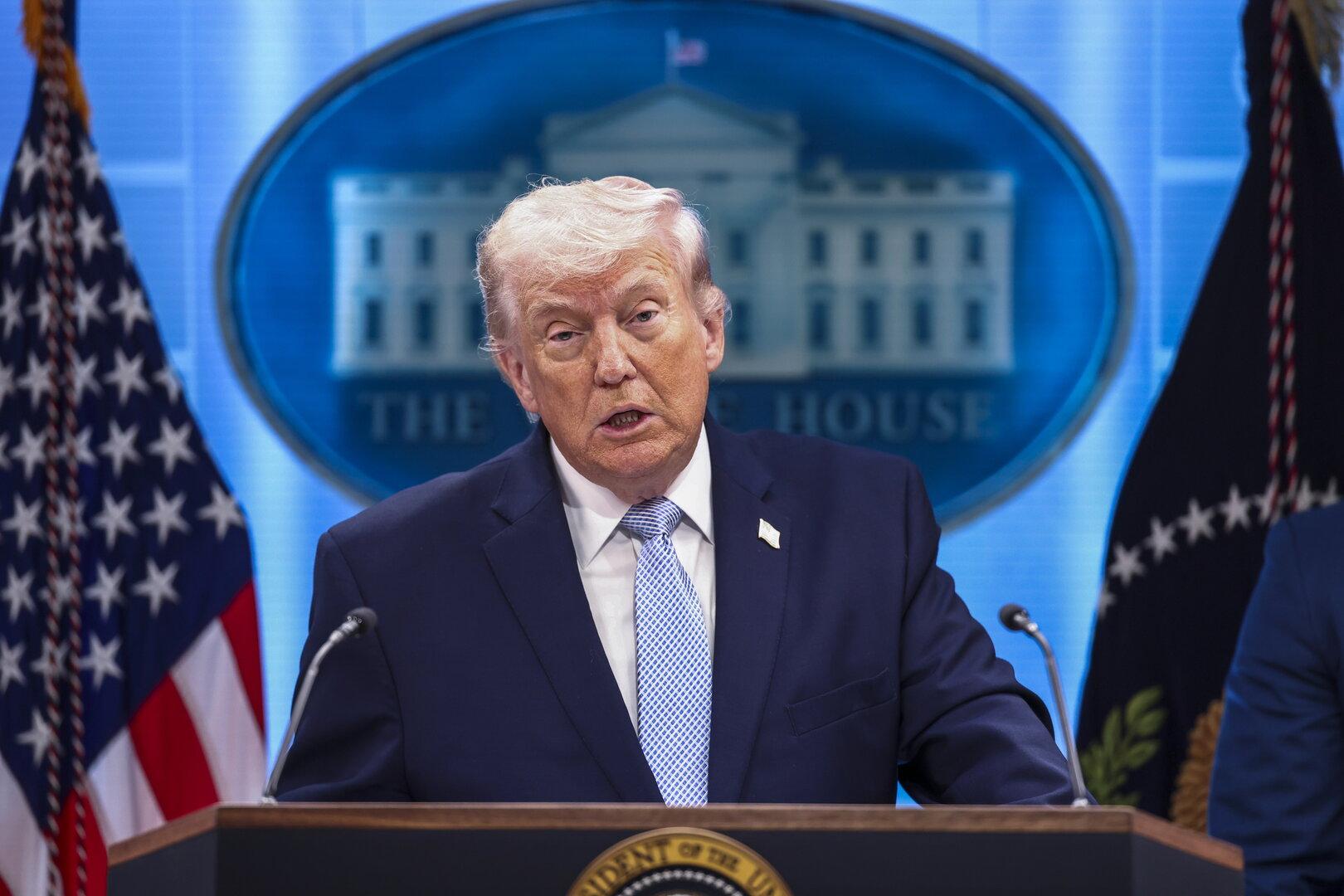 US president and secretary of defense brief media on Iran