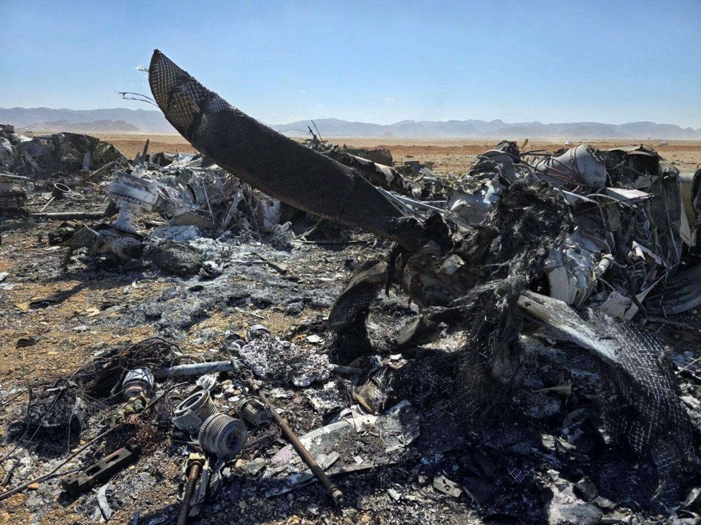 Social media image appears to show U.S. aircraft wreckage in Iran