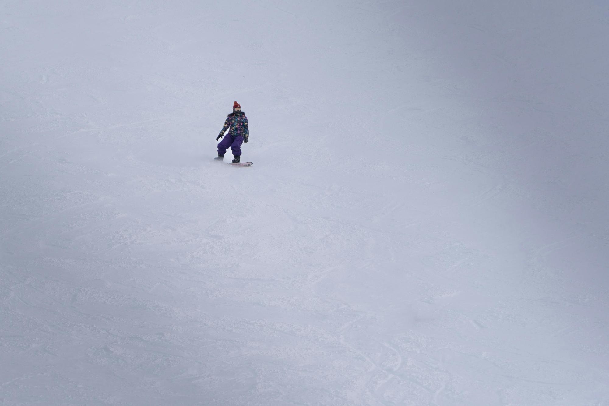 Snowboarder auf der Piste