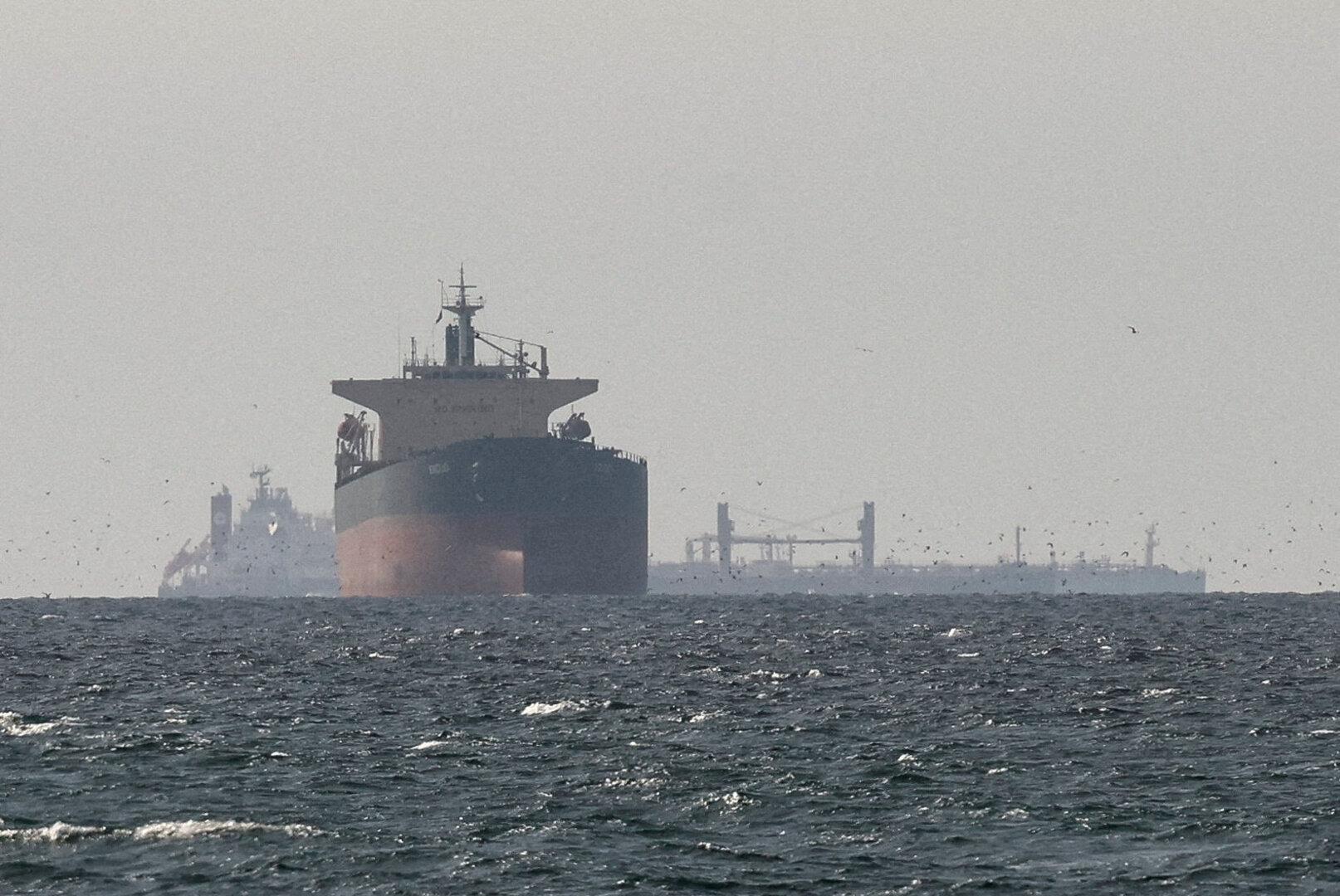 FILE PHOTO: FILE PHOTO: Cargo ships in the Gulf, near the Strait of Hormuz