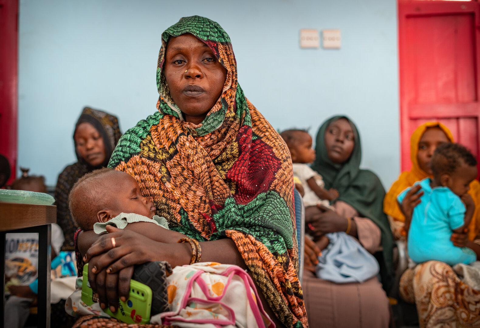 Sudan. Sara and her mother Mary at the WFP-supported health centre in the Philippe neighbourhood in Port Sudan
