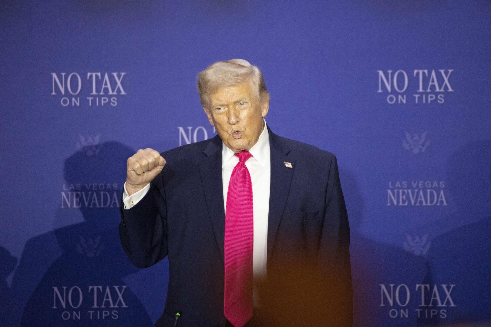 US President Donald Trump hosts 'No Tax on Tips' roundtable in Las Vegas