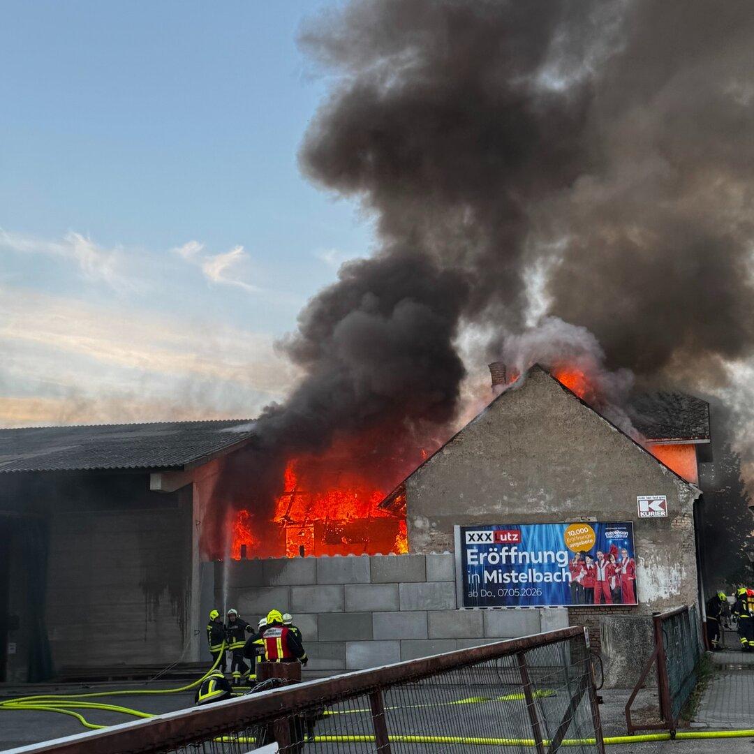 Feuer vernichtete Wohnhaus in Mannersdorf an der March