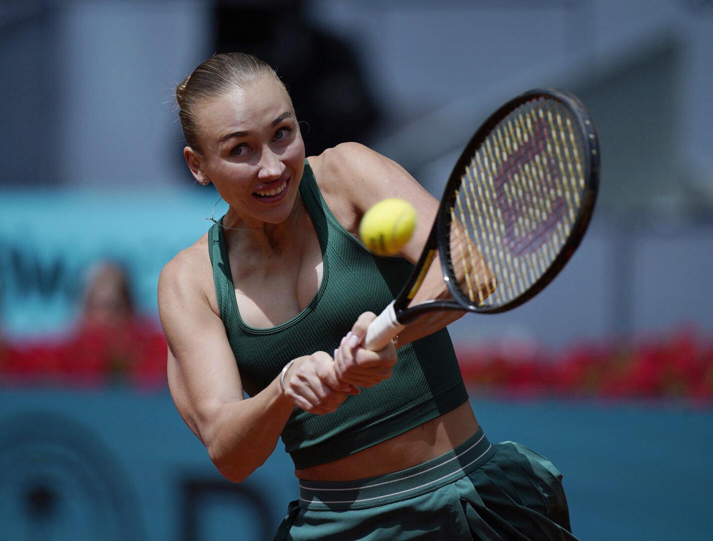 Anastasia Potapowa beim Turnier in Madrid.