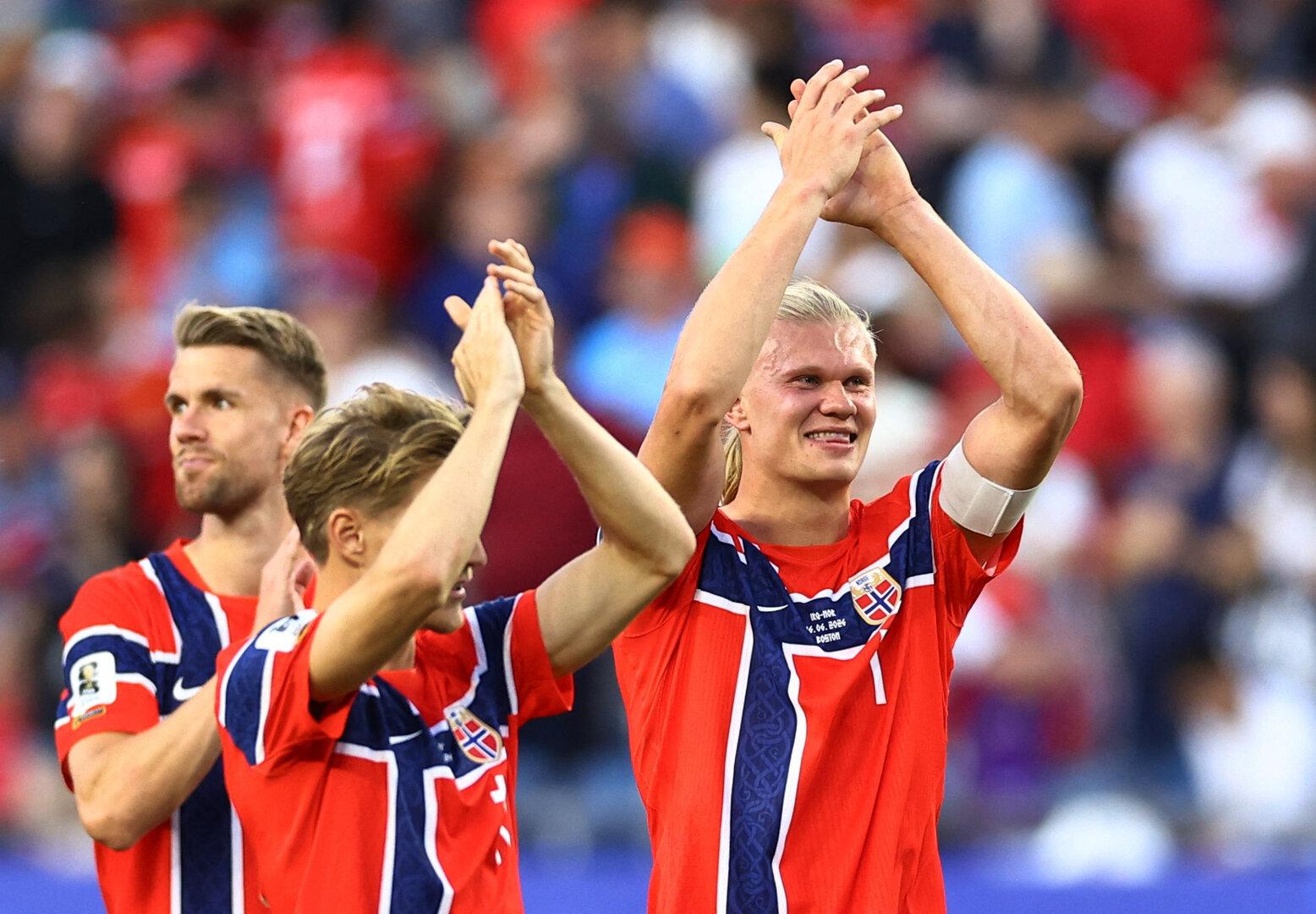 Norwegen und Haaland feiern
