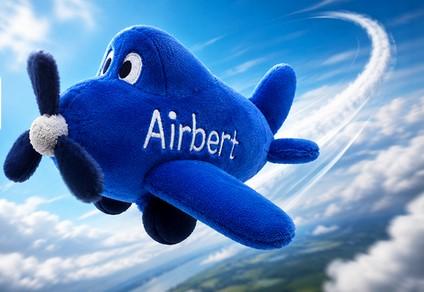 Blauer Plüsch-Flieger.