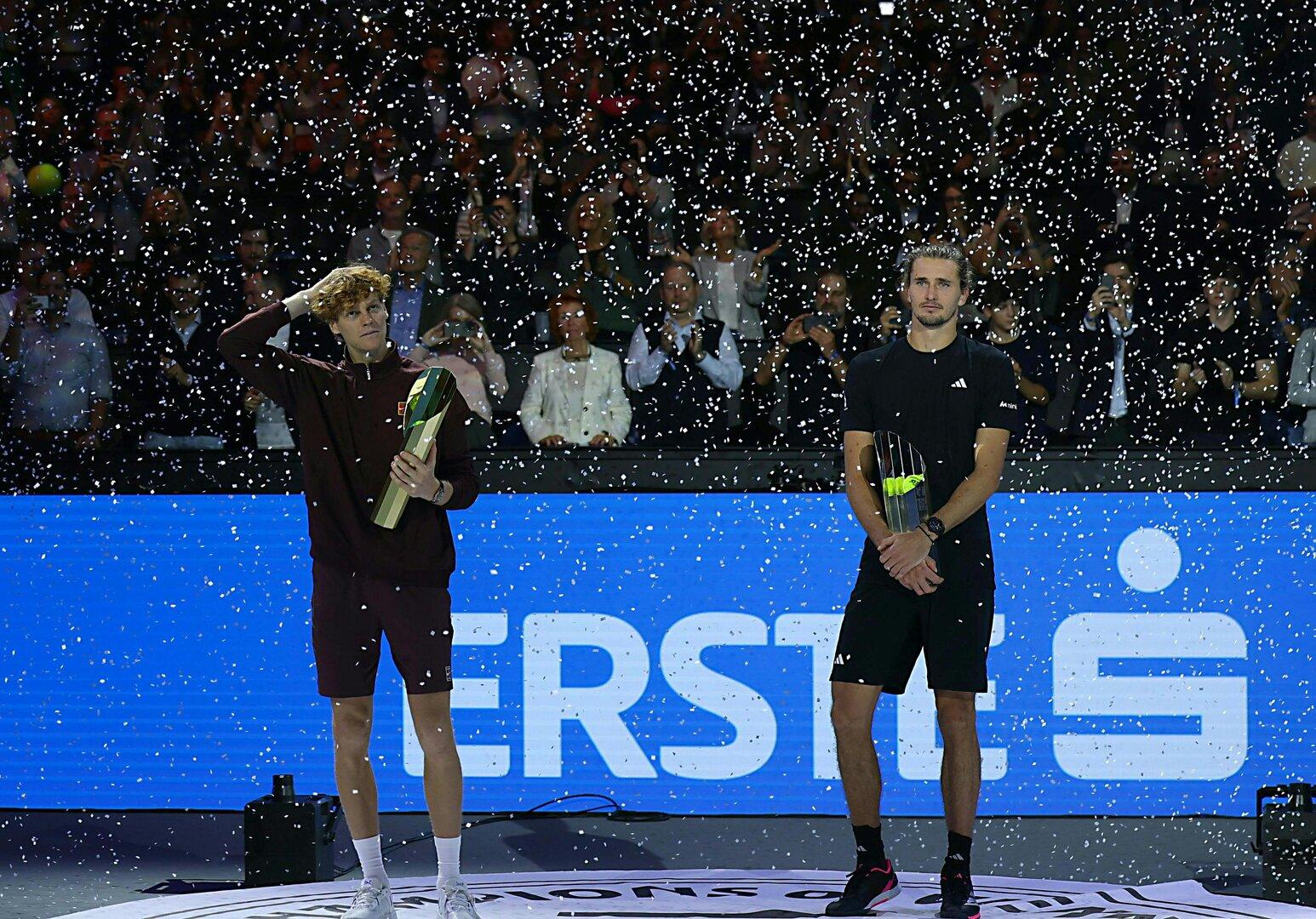 26. Oktober 2025 in Wien: Sieger Sinner und Zverev