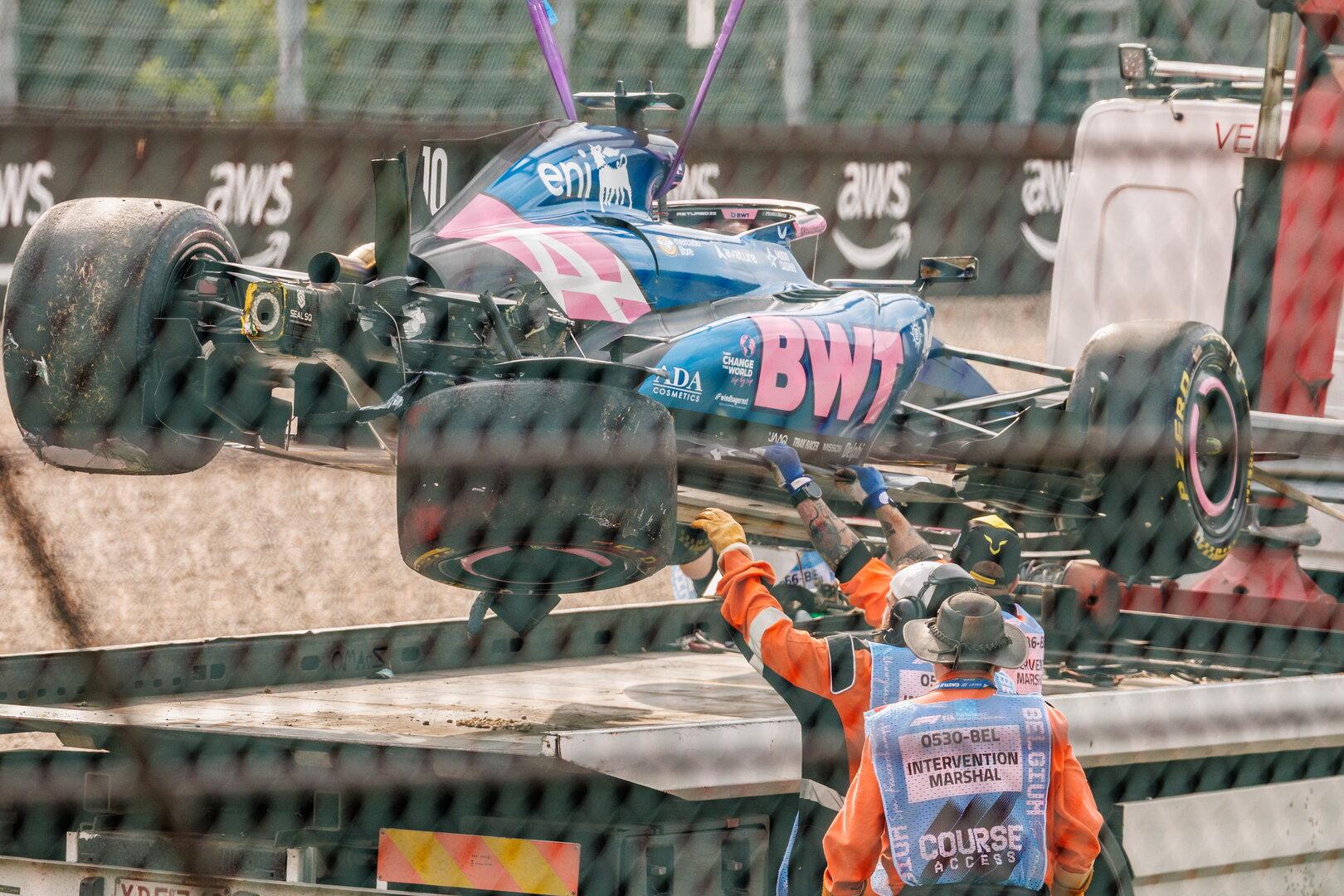 Gasly krachte in die Bande