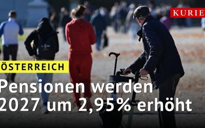 Pensionen steigen 2027 unter Inflation